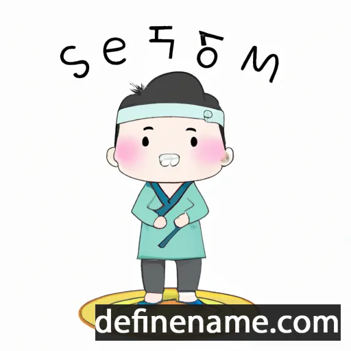 cartoon of the name Seosamhin