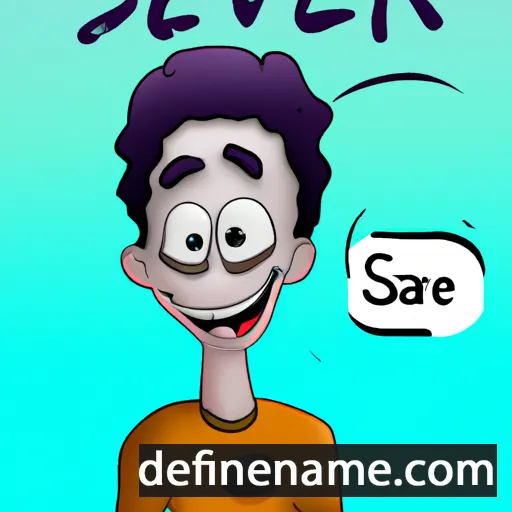 cartoon of the name Serav