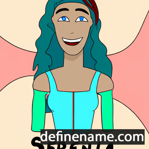 cartoon of the name Sereana