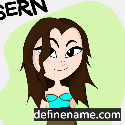 cartoon of the name Seren