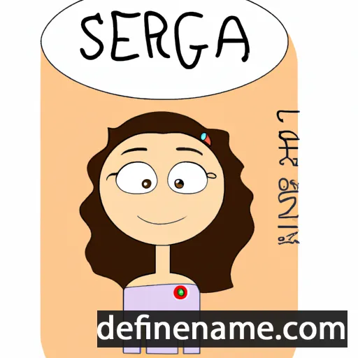 cartoon of the name Sergia