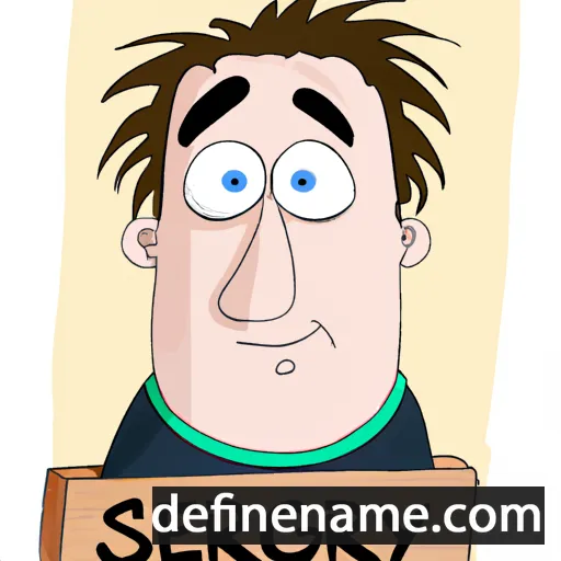 cartoon of the name Sergy