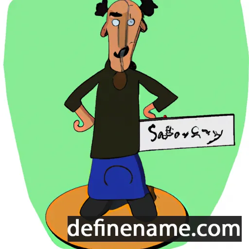 cartoon of the name Serikbay