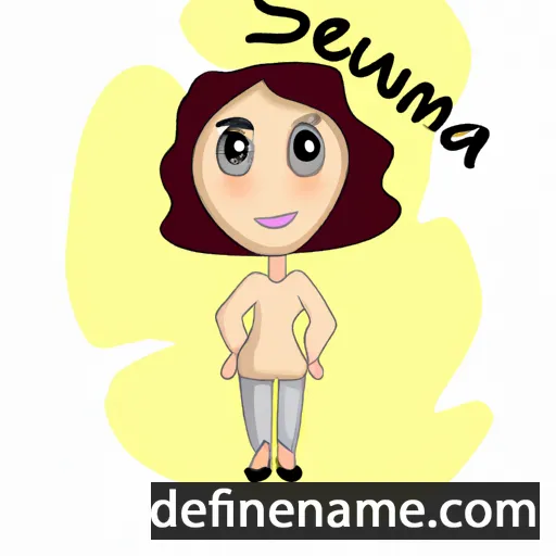 cartoon of the name Seumasina