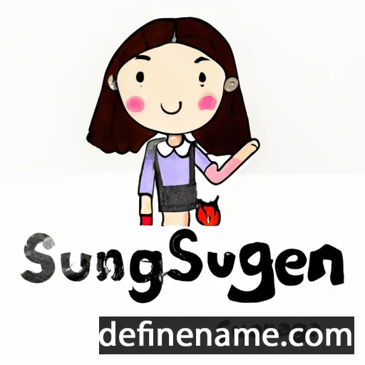 cartoon of the name Seung-a