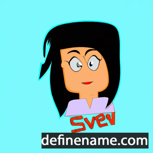 cartoon of the name Sevi