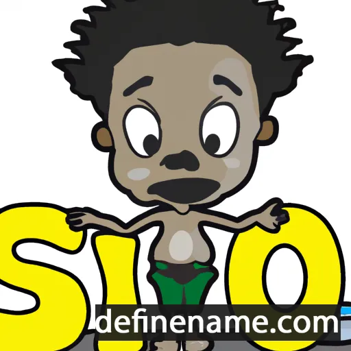 cartoon of the name Sfiso