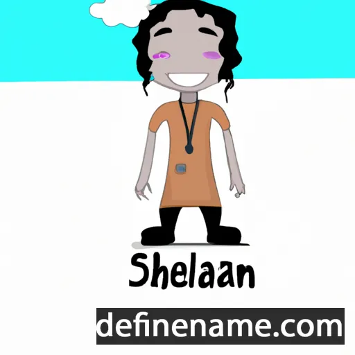 cartoon of the name Shaelan