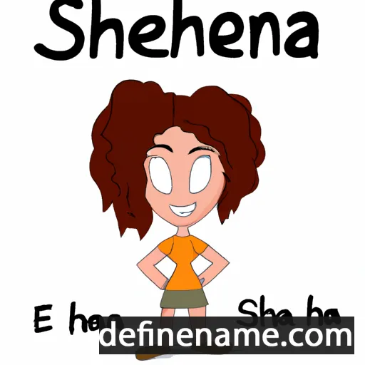 cartoon of the name Shaena