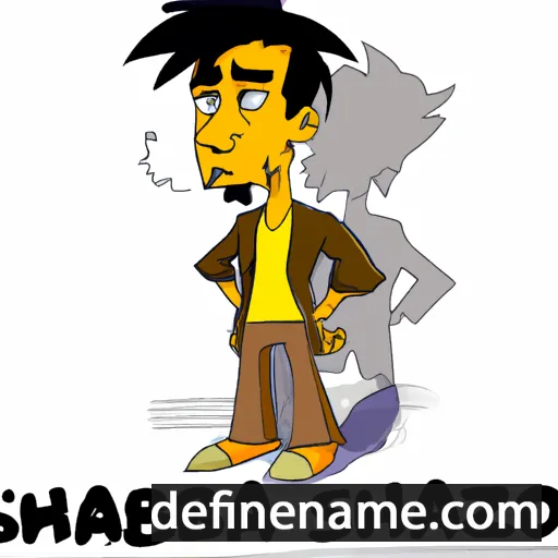 cartoon of the name Shahbaz