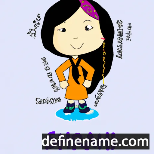 cartoon of the name Shahirah