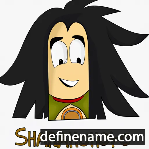 cartoon of the name Shahrbanoo