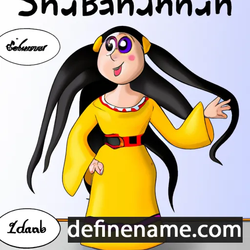 cartoon of the name Shahrbanu