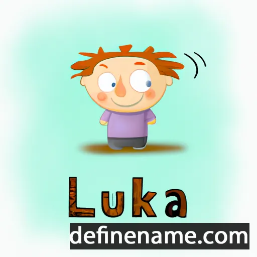 cartoon of the name Luksa