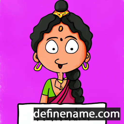 cartoon of the name Madhavi