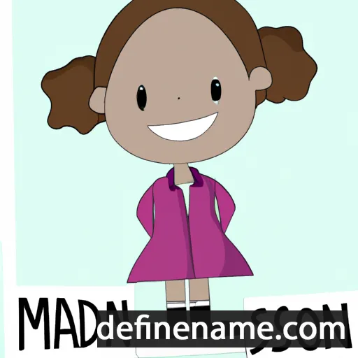 cartoon of the name Madison