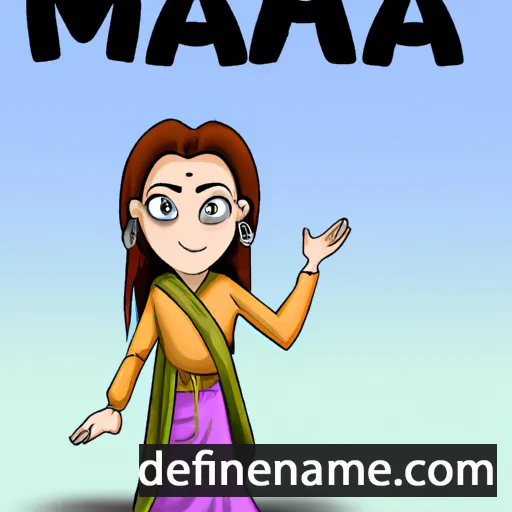 cartoon of the name Maha