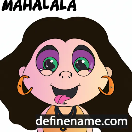 cartoon of the name Mahalah