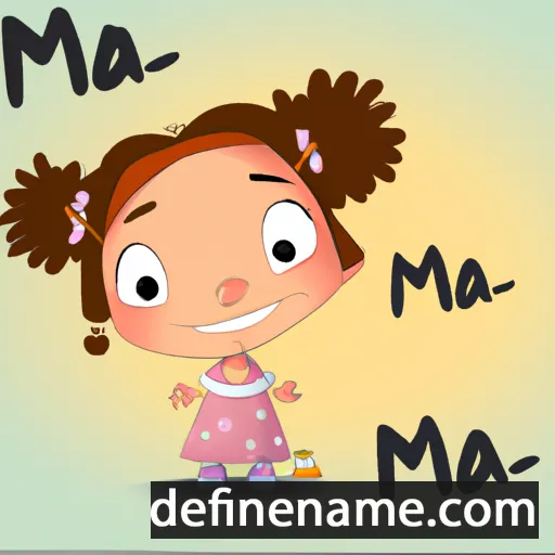 cartoon of the name Maïa