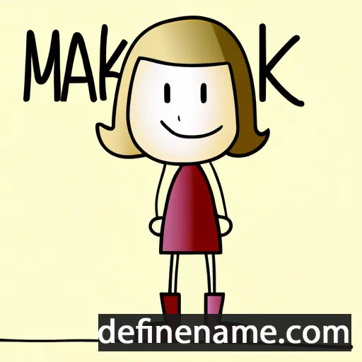 cartoon of the name Maike