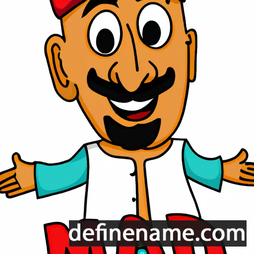 cartoon of the name Majid