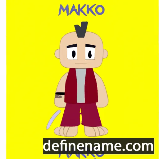 cartoon of the name Makaio