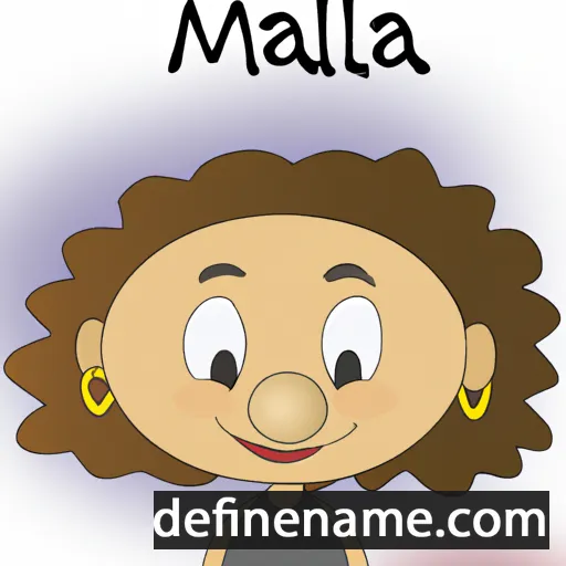 cartoon of the name Malia