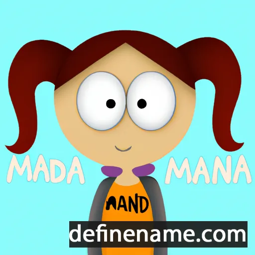 cartoon of the name Manda