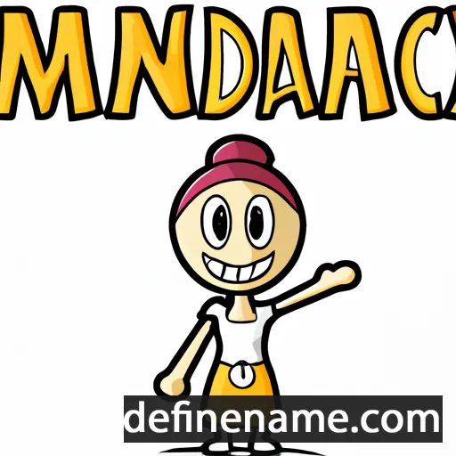 cartoon of the name Mandica