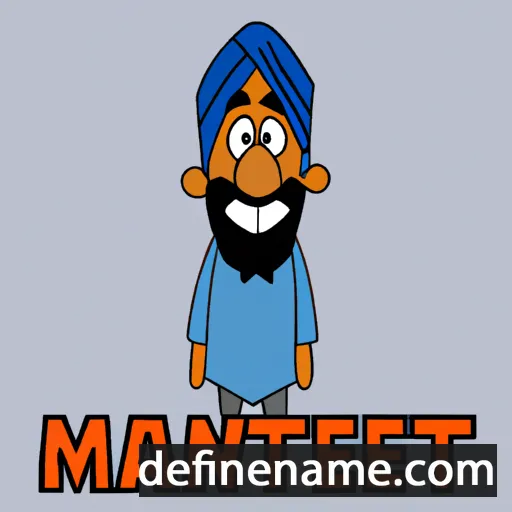 cartoon of the name Manjeet