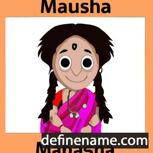 cartoon of the name Manjusha