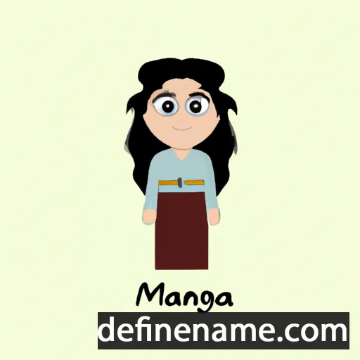 cartoon of the name Manoja