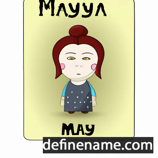 cartoon of the name Manya