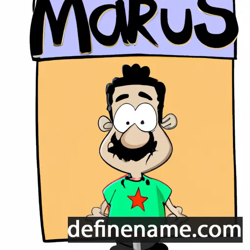 cartoon of the name Marcus