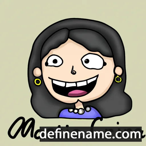 cartoon of the name María Cristina