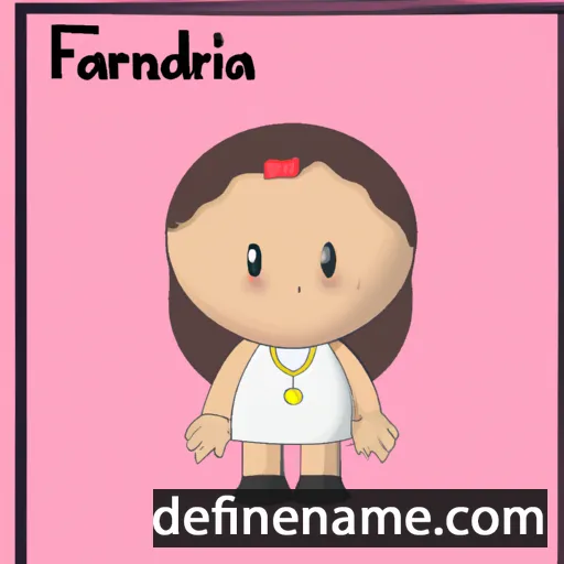 cartoon of the name María Fernanda