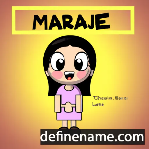 cartoon of the name María José