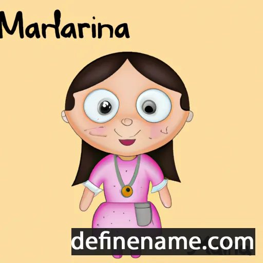 cartoon of the name María Manuela