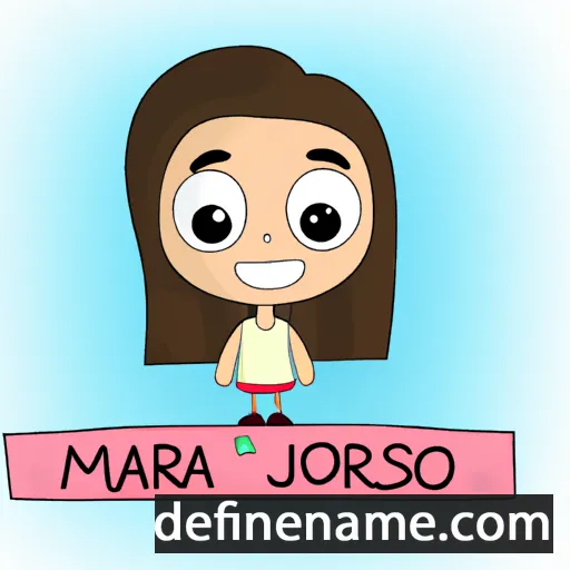 cartoon of the name Maria José