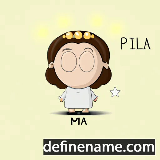 cartoon of the name Maria Pia