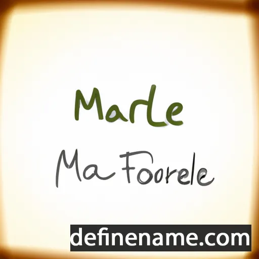 cartoon of the name Marielle