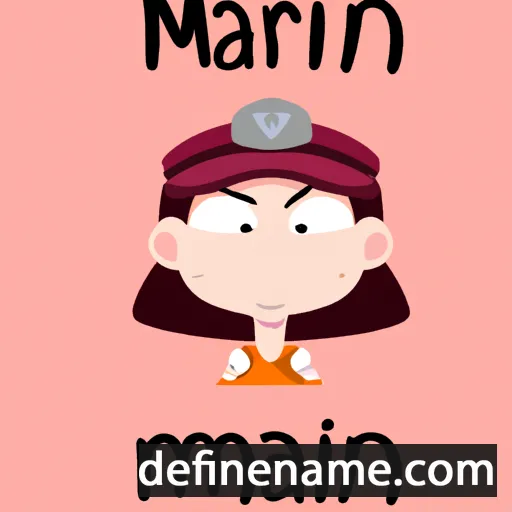 cartoon of the name Marin