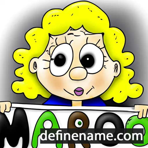 cartoon of the name Marjo