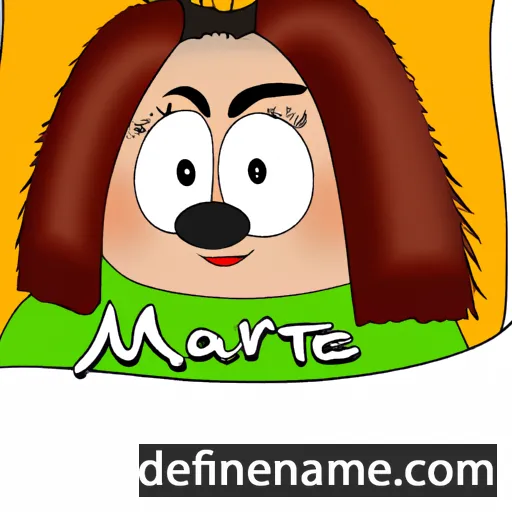 cartoon of the name Martie