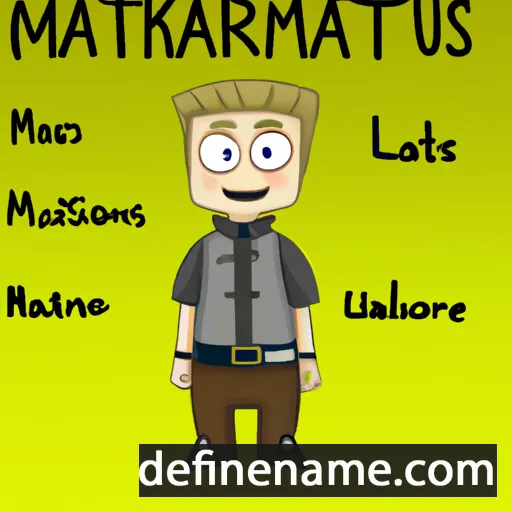 cartoon of the name Martynas