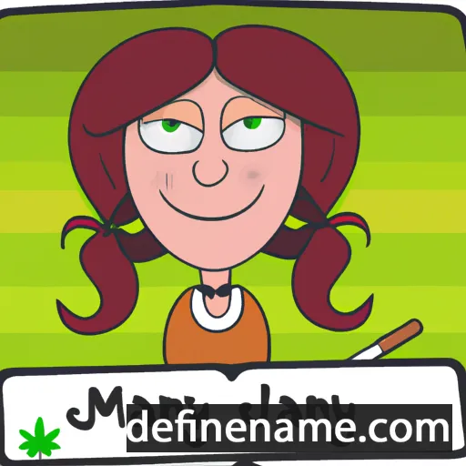 cartoon of the name Mary Jane