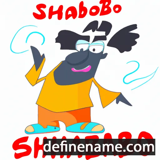 cartoon of the name Shakhboz