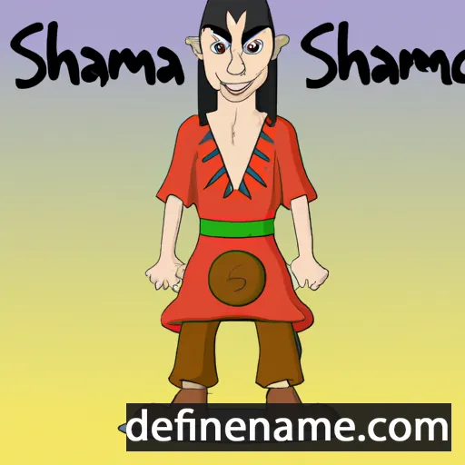 cartoon of the name Shamano