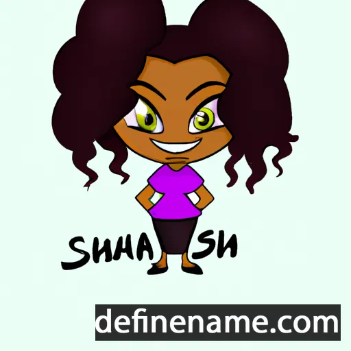 cartoon of the name Shamekia