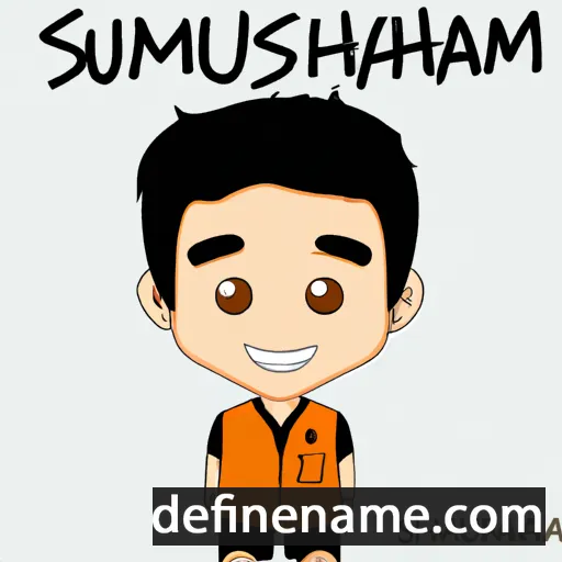 cartoon of the name Shamsudin